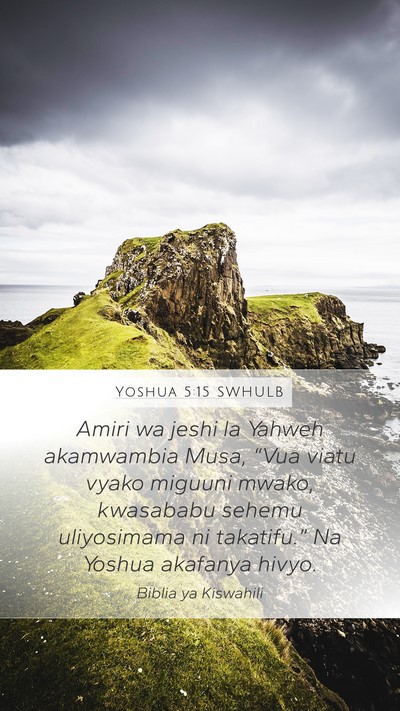 Yoshua 5:15 SWHULB Bible Verse Image