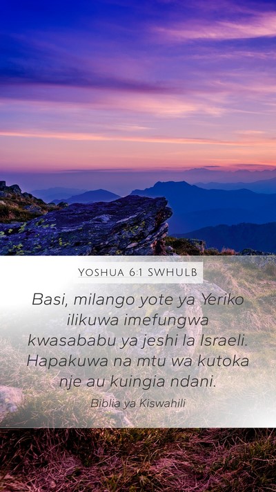 Yoshua 6:1 SWHULB Bible Verse Image