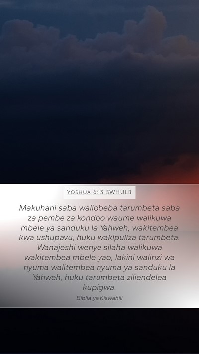 Yoshua 6:13 SWHULB Bible Verse Image