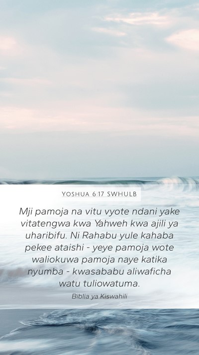 Yoshua 6:17 SWHULB Bible Verse Image