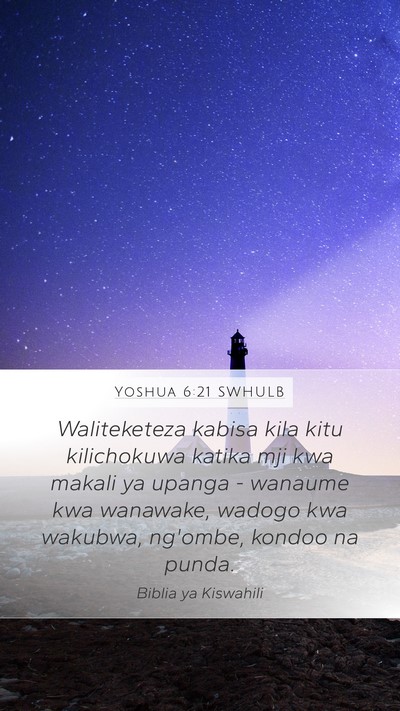 Yoshua 6:21 SWHULB Bible Verse Image