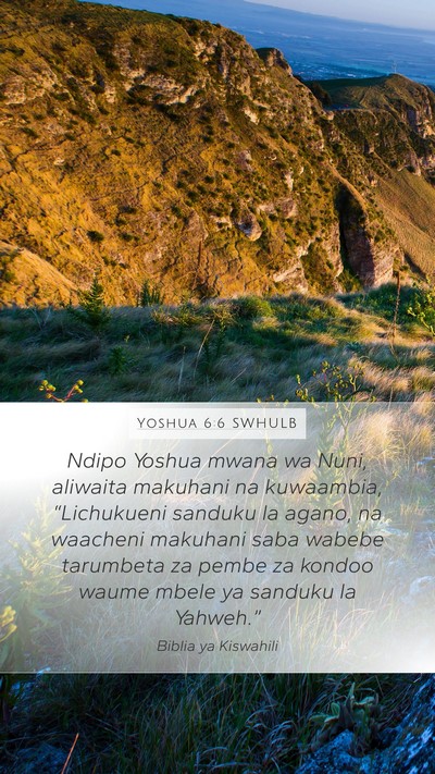 Yoshua 6:6 SWHULB Bible Verse Image
