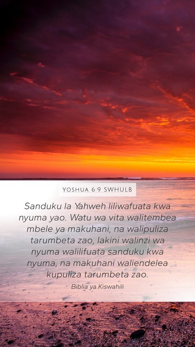 Yoshua 6:9 SWHULB Bible Verse Image