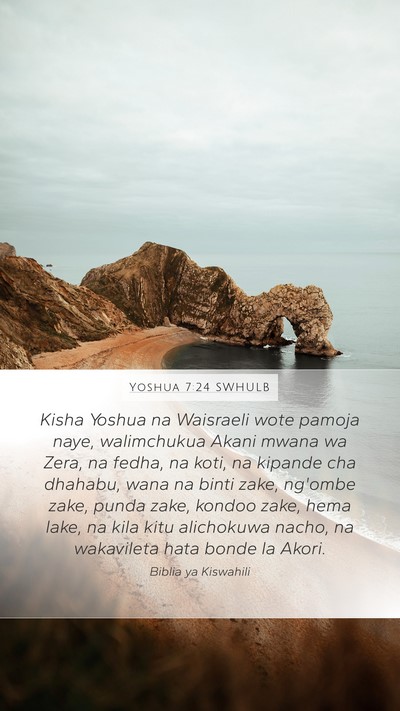 Yoshua 7:24 SWHULB Bible Verse Image