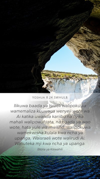 Yoshua 8:24 SWHULB Bible Verse Image