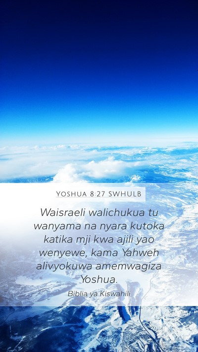 Yoshua 8:27 SWHULB Bible Verse Image