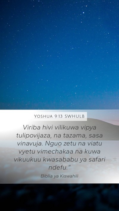 Yoshua 9:13 SWHULB Bible Verse Image