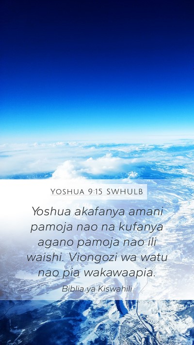 Yoshua 9:15 SWHULB Bible Verse Image