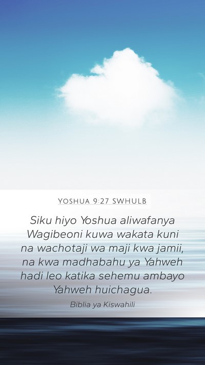 Yoshua 9:27 SWHULB Bible Verse Image