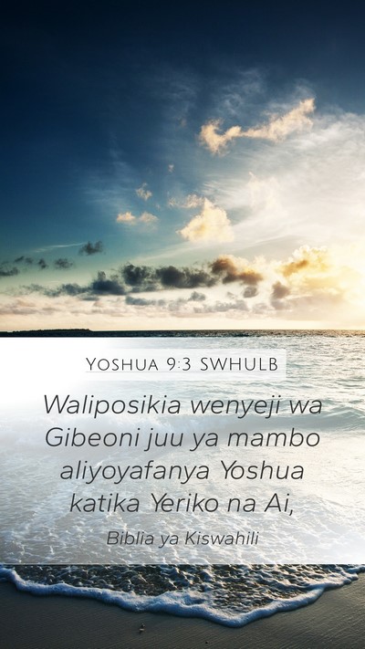Yoshua 9:3 SWHULB Bible Verse Image