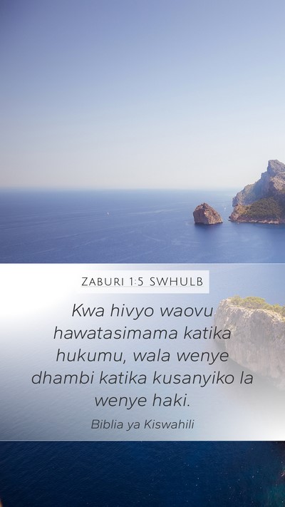 Zaburi 1:5 SWHULB Bible Verse Image
