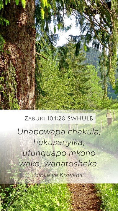 Zaburi 104:28 SWHULB Bible Verse Image