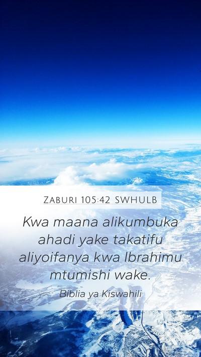 Zaburi 105:42 SWHULB Bible Verse Image