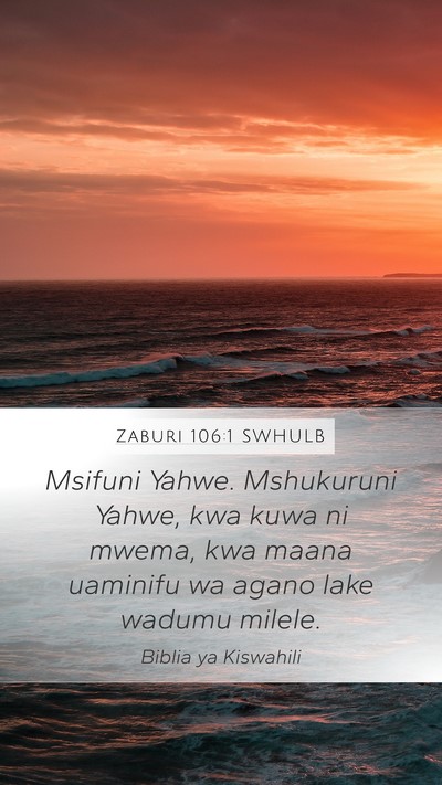 Zaburi 106:1 SWHULB Bible Verse Image
