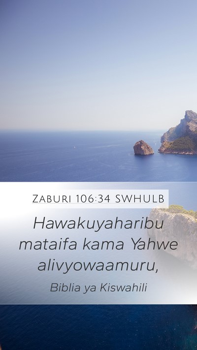 Zaburi 106:34 SWHULB Bible Verse Image