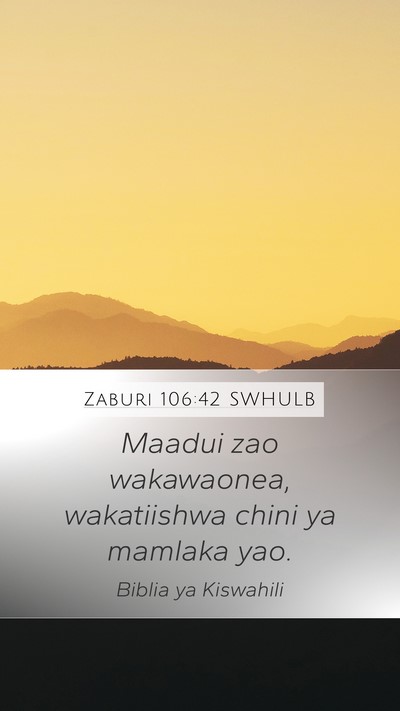 Zaburi 106:42 SWHULB Bible Verse Image