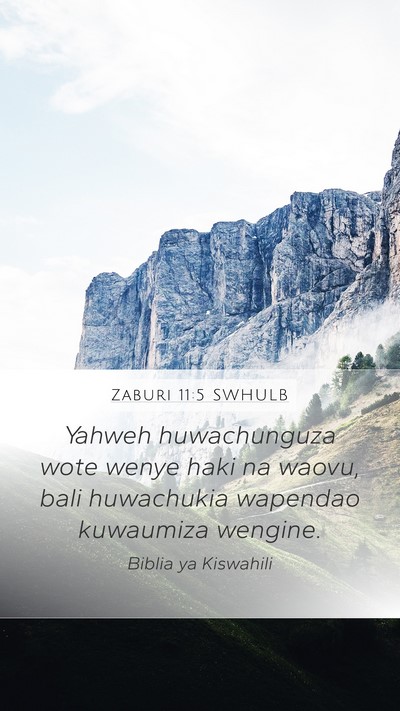 Zaburi 11:5 SWHULB Bible Verse Image