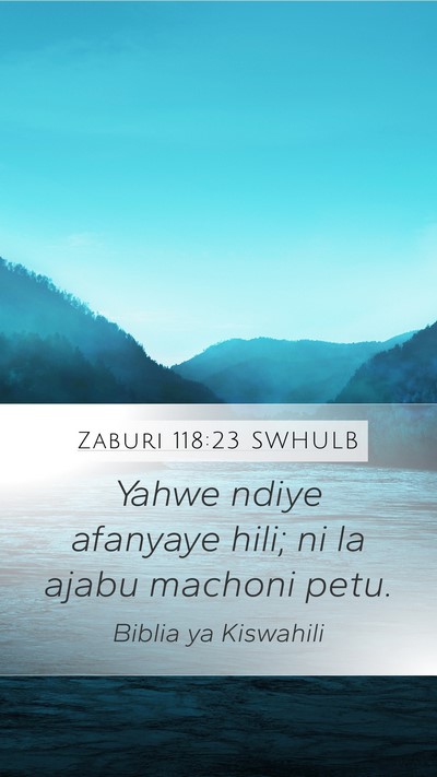 Zaburi 118:23 SWHULB Bible Verse Image