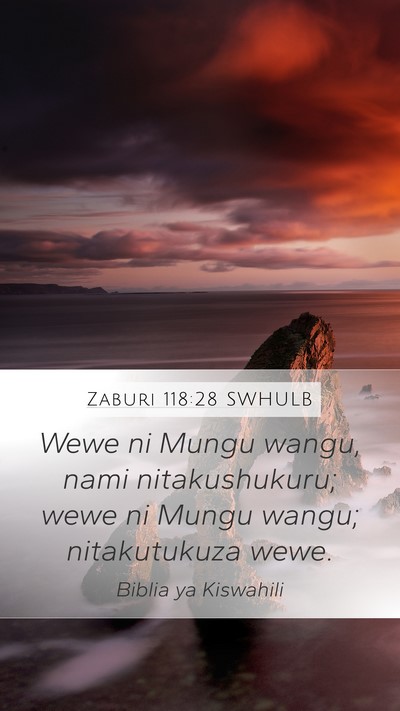 Zaburi 118:28 SWHULB Bible Verse Image