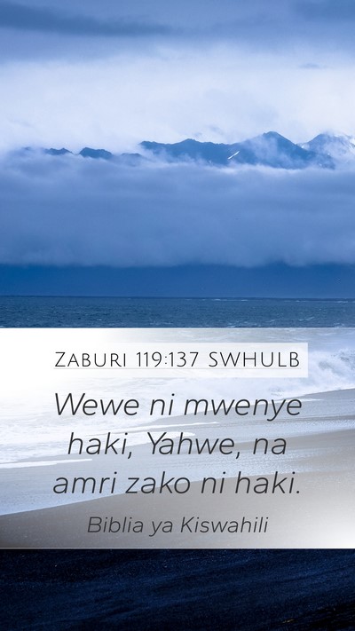 Zaburi 119:137 SWHULB Bible Verse Image