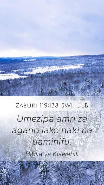 Zaburi 119:138 SWHULB Bible Verse Image