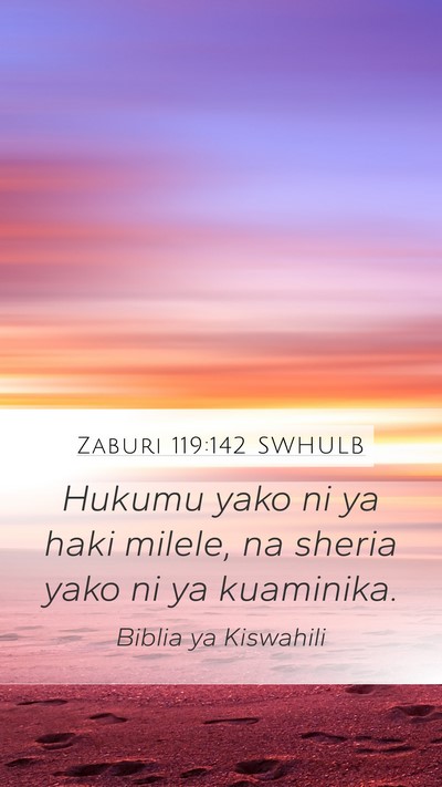 Zaburi 119:142 SWHULB Bible Verse Image