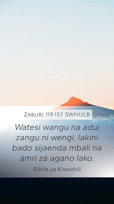 Zaburi 119:157 SWHULB Bible Verse Image