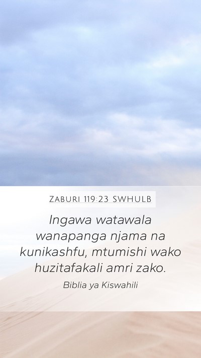 Zaburi 119:23 SWHULB Bible Verse Image