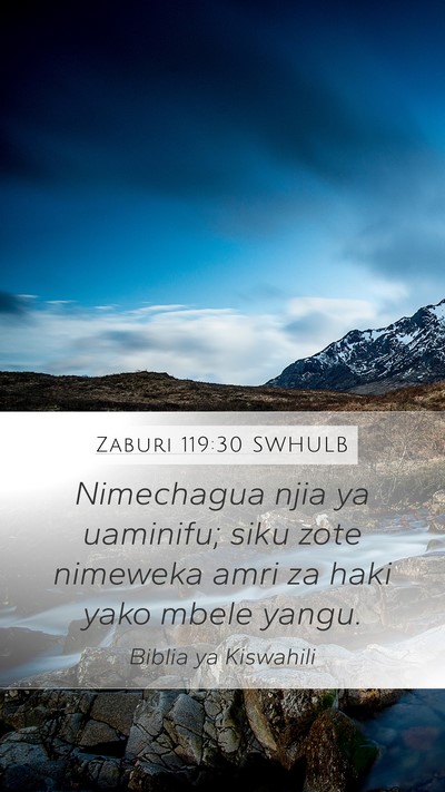 Zaburi 119:30 SWHULB Bible Verse Image