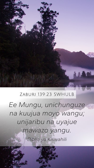Zaburi 139:23 SWHULB Bible Verse Image