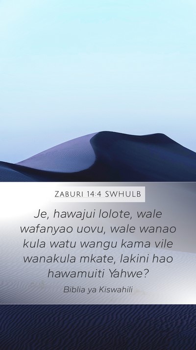 Zaburi 14:4 SWHULB Bible Verse Image