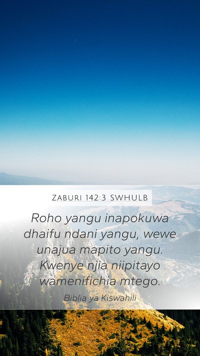 Zaburi 142:3 SWHULB Bible Verse Image