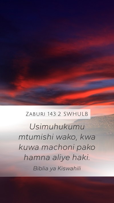 Zaburi 143:2 SWHULB Bible Verse Image