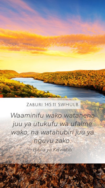 Zaburi 145:11 SWHULB Bible Verse Image