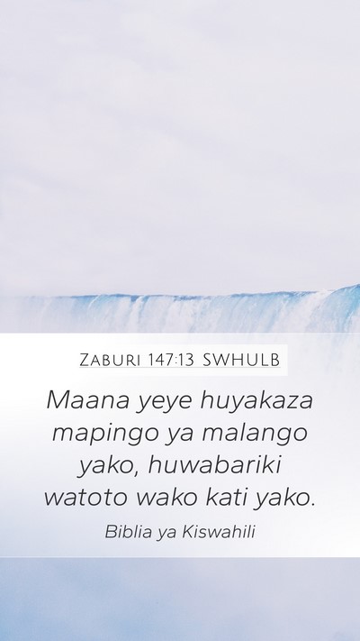 Zaburi 147:13 SWHULB Bible Verse Image