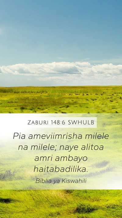 Zaburi 148:6 SWHULB Bible Verse Image