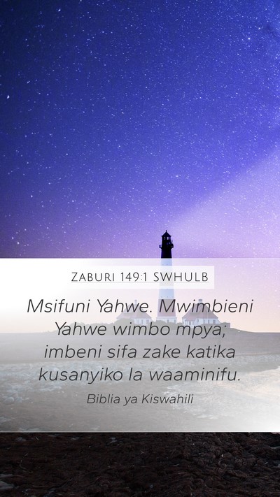 Zaburi 149:1 SWHULB Bible Verse Image