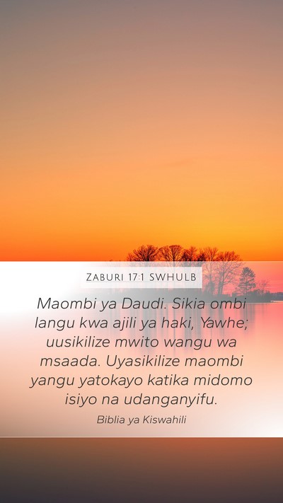 Zaburi 17:1 SWHULB Bible Verse Image