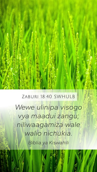 Zaburi 18:40 SWHULB Bible Verse Image