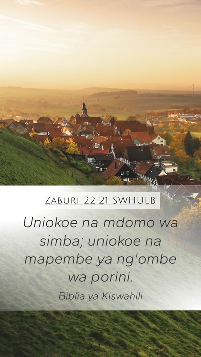 Zaburi 22:21 SWHULB Bible Verse Image