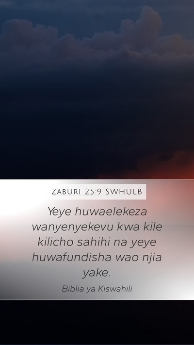 Zaburi 25:9 SWHULB Bible Verse Image