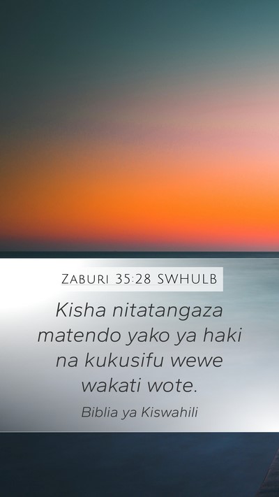 Zaburi 35:28 SWHULB Bible Verse Image