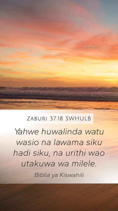 Zaburi 37:18 SWHULB Bible Verse Image
