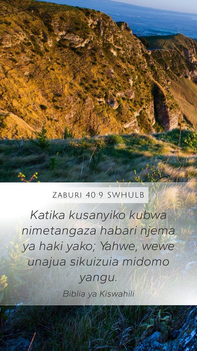 Zaburi 40:9 SWHULB Bible Verse Image