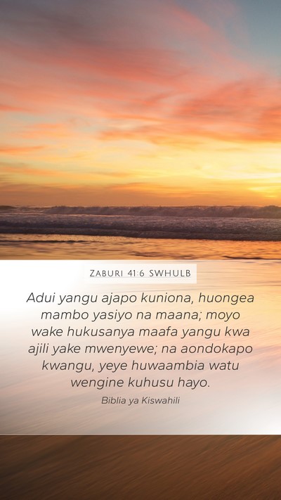 Zaburi 41:6 SWHULB Bible Verse Image
