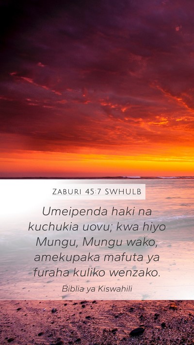 Zaburi 45:7 SWHULB Bible Verse Image