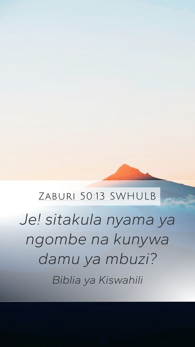 Zaburi 50:13 SWHULB Bible Verse Image