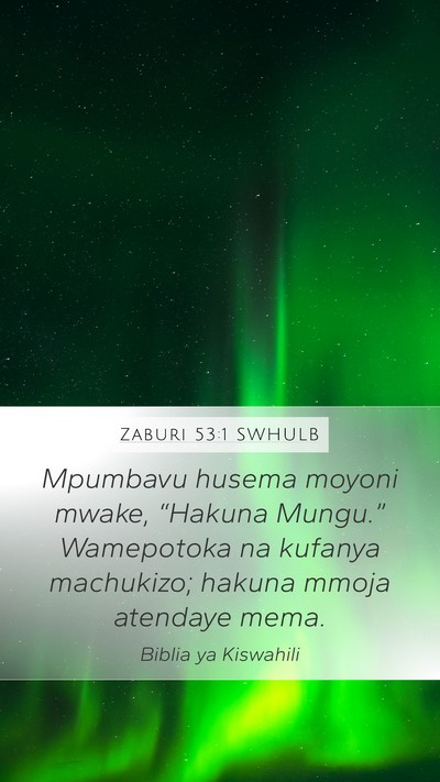 Zaburi 53:1 SWHULB Bible Verse Image