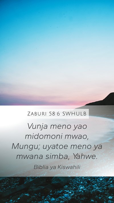 Zaburi 58:6 SWHULB Bible Verse Image