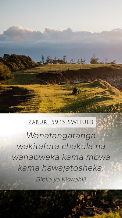 Zaburi 59:15 SWHULB Bible Verse Image